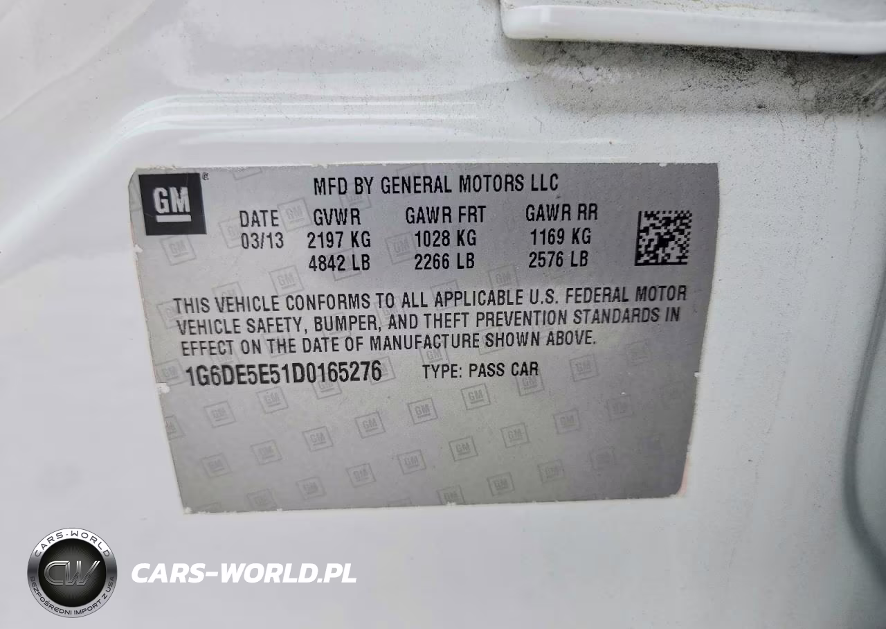 2013 Cadillac Cts Luxury Collection VIN:1G6DE5E51D0165276 - 12
