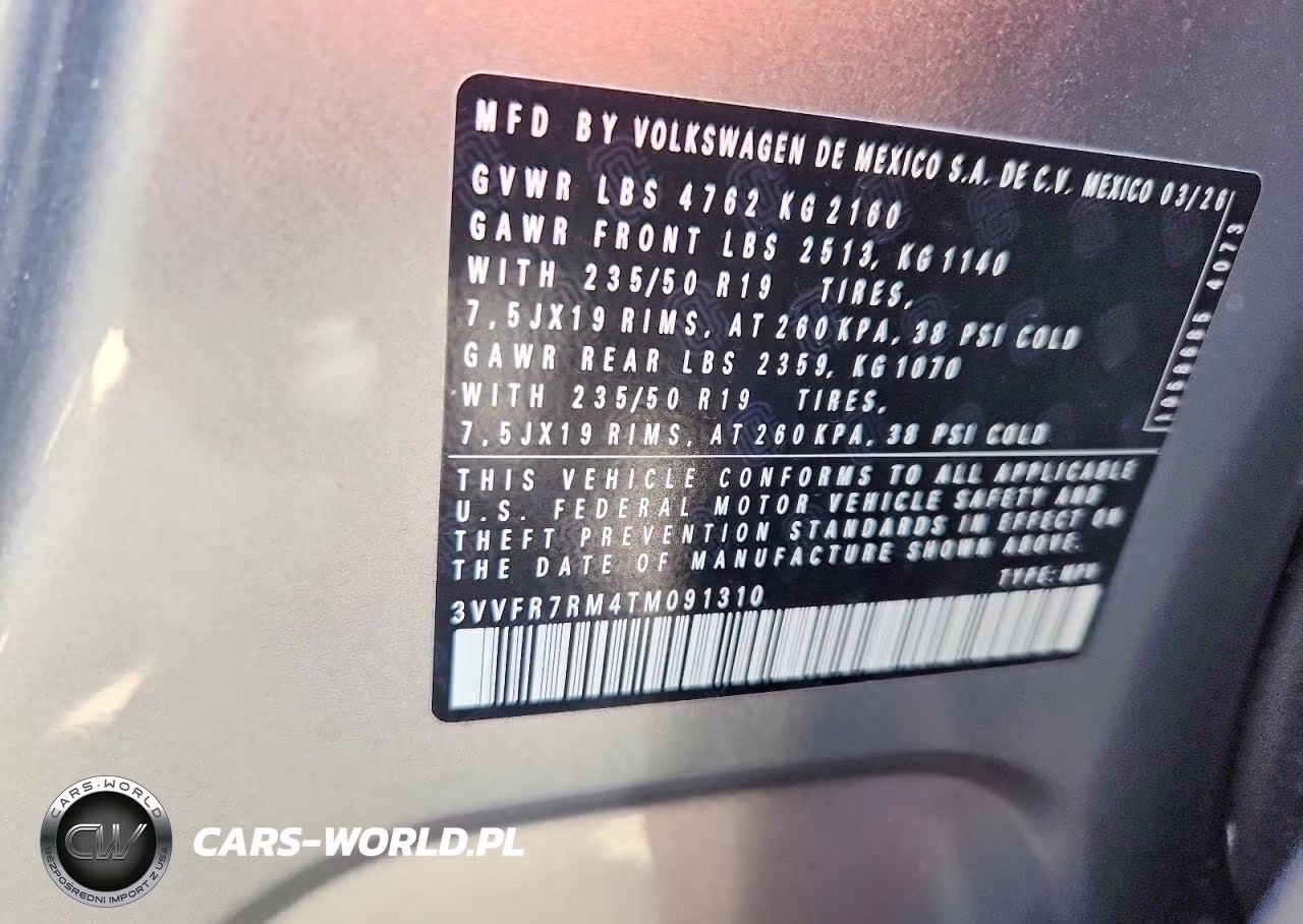 2026 Volkswagen Tiguan Se VIN:3VVFR7RM4TM091310 - 13