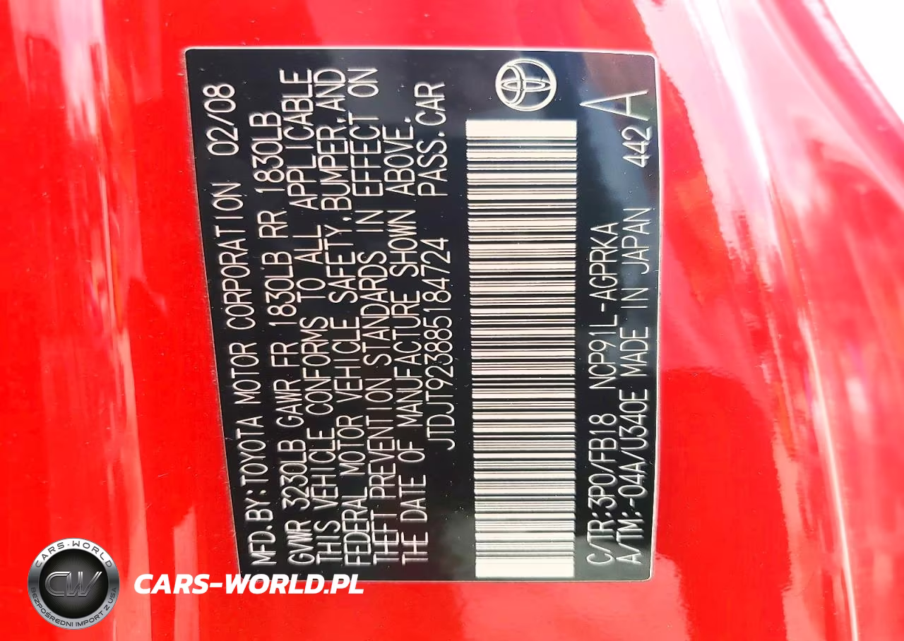 2008 Toyota Yaris Base VIN:JTDJT923885184724 - 12
