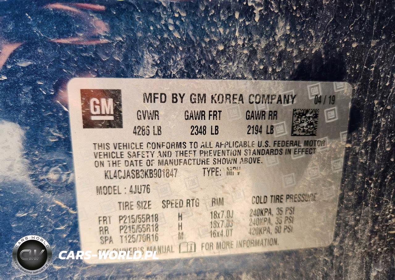 2019 Buick Encore Fwd Preferred VIN:KL4CJASB3KB901847 - 13