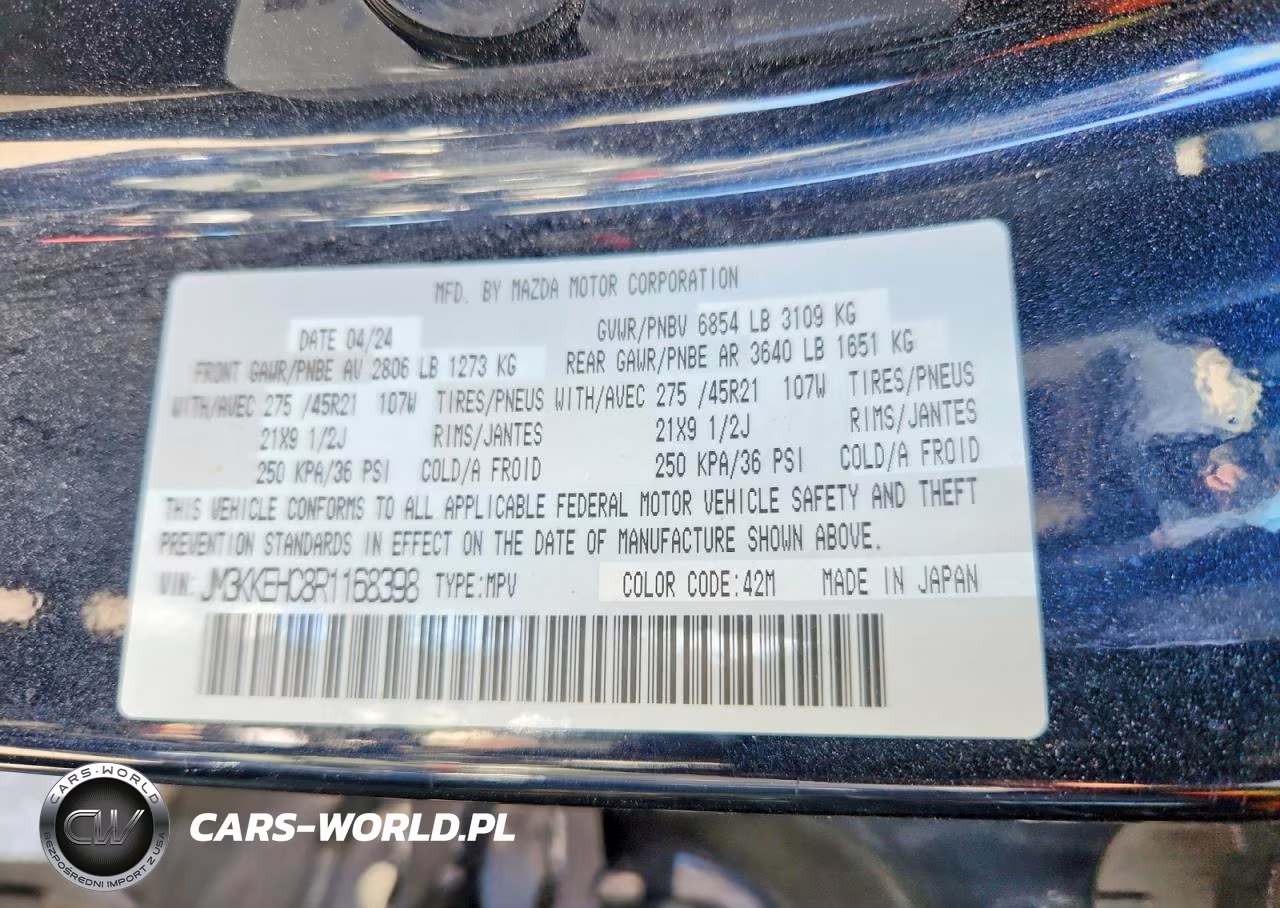 2024 Mazda Cx-90 Premium Plus VIN:JM3KKEHC8R1168398 - 14