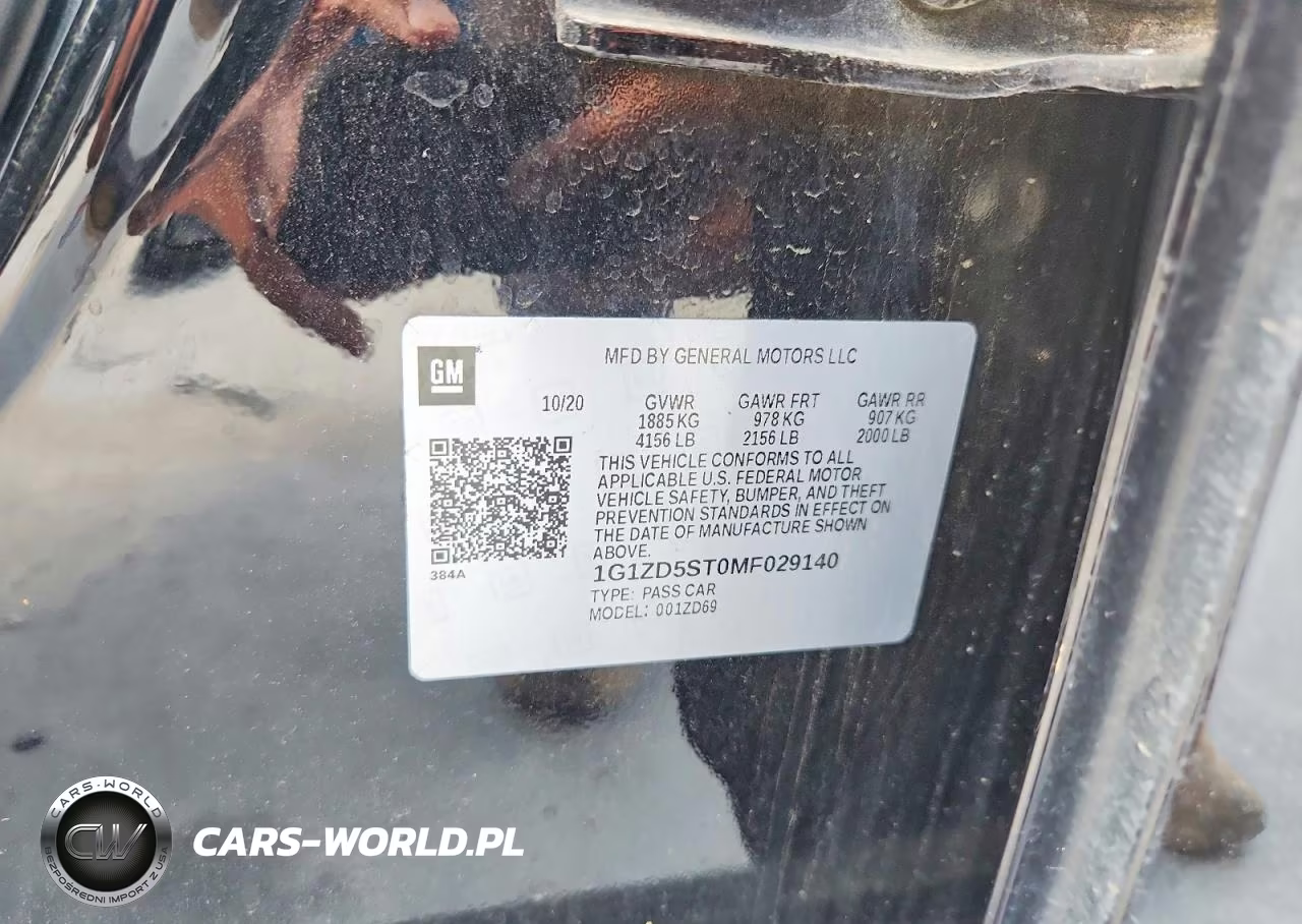 2021 Chevrolet Malibu Lt VIN:1G1ZD5ST0MF029140 - 12