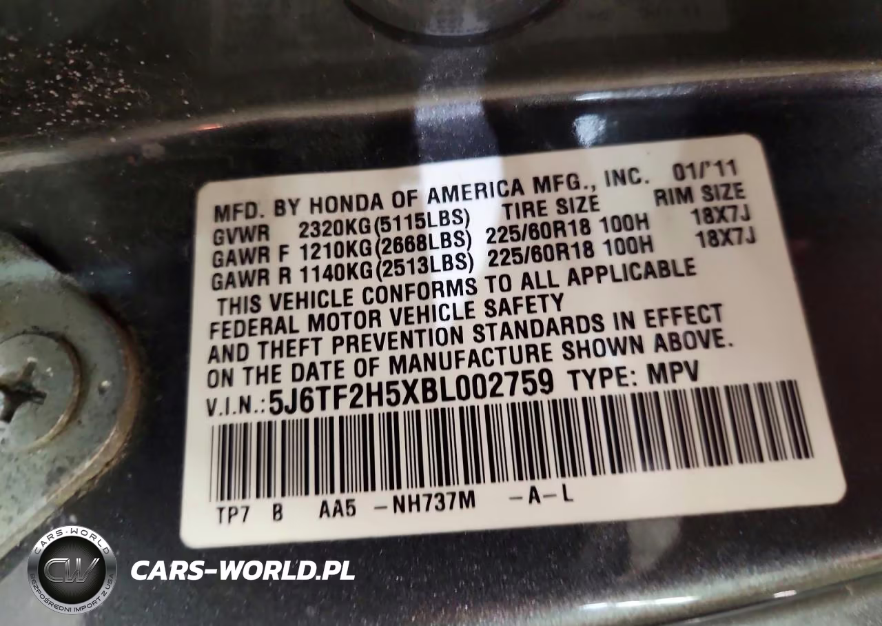 2011 Honda Accord Crosstour Exl VIN:5J6TF2H5XBL002759 - 12