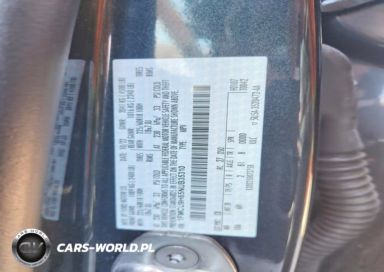 2022 Ford Escape Sel VIN:1FMCU9H65NUB35310 - 13