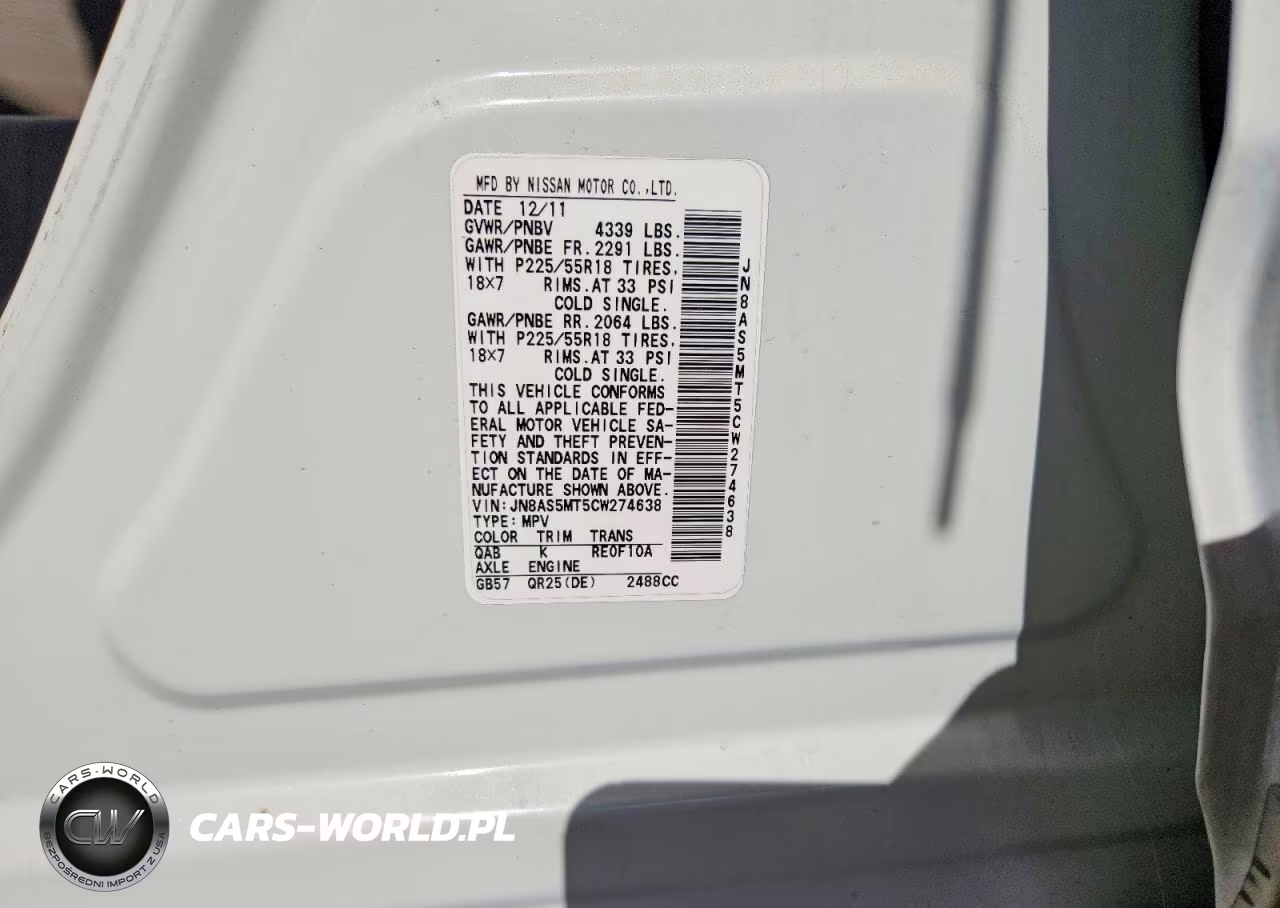 2012 Nissan Rogue S VIN:JN8AS5MT5CW274638 - 13