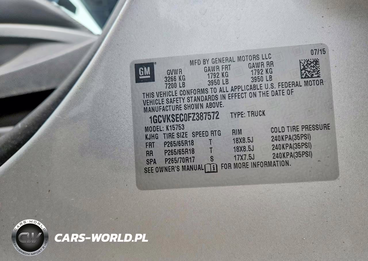 2015 Chevrolet Silverado VIN:1GCVKSEC0FZ387572 - 12