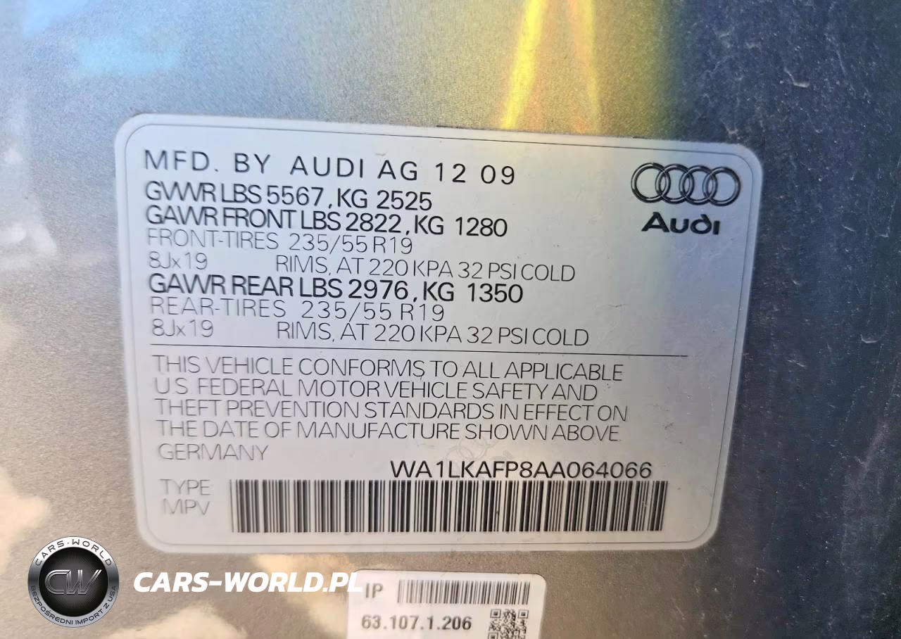 2010 Audi Q5 Premium Plus VIN:WA1LKAFP8AA064066 - 12