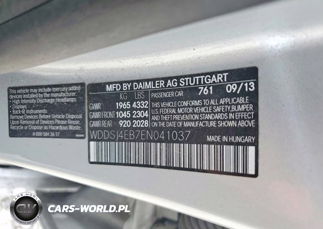 2014 Mercedes-Benz Cla 250 VIN:WDDSJ4EB7EN041037 - 12