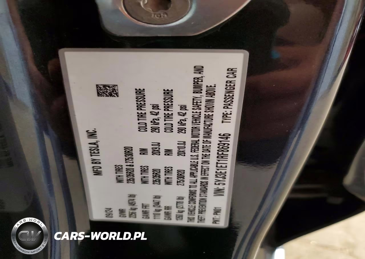 2024 Tesla Model 3 VIN:5YJ3E1ET1RF869146 - 12