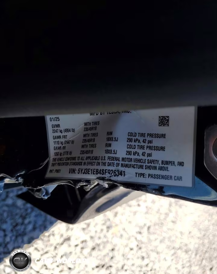 2025 Tesla Model 3 VIN:5YJ3E1EB4SF926341 - 12