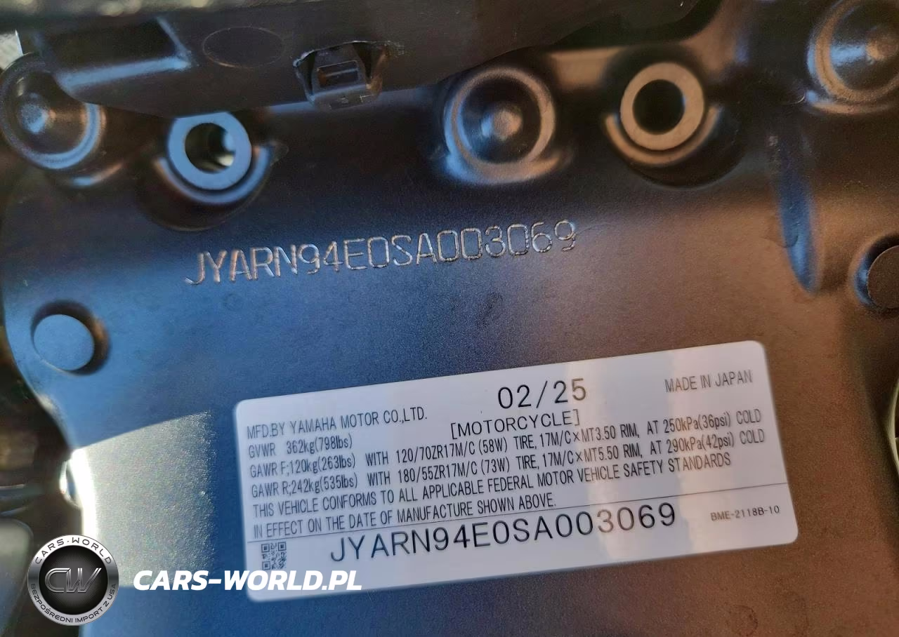 2025 Yamaha Mt09 VIN:JYARN94E0SA003069 - 9