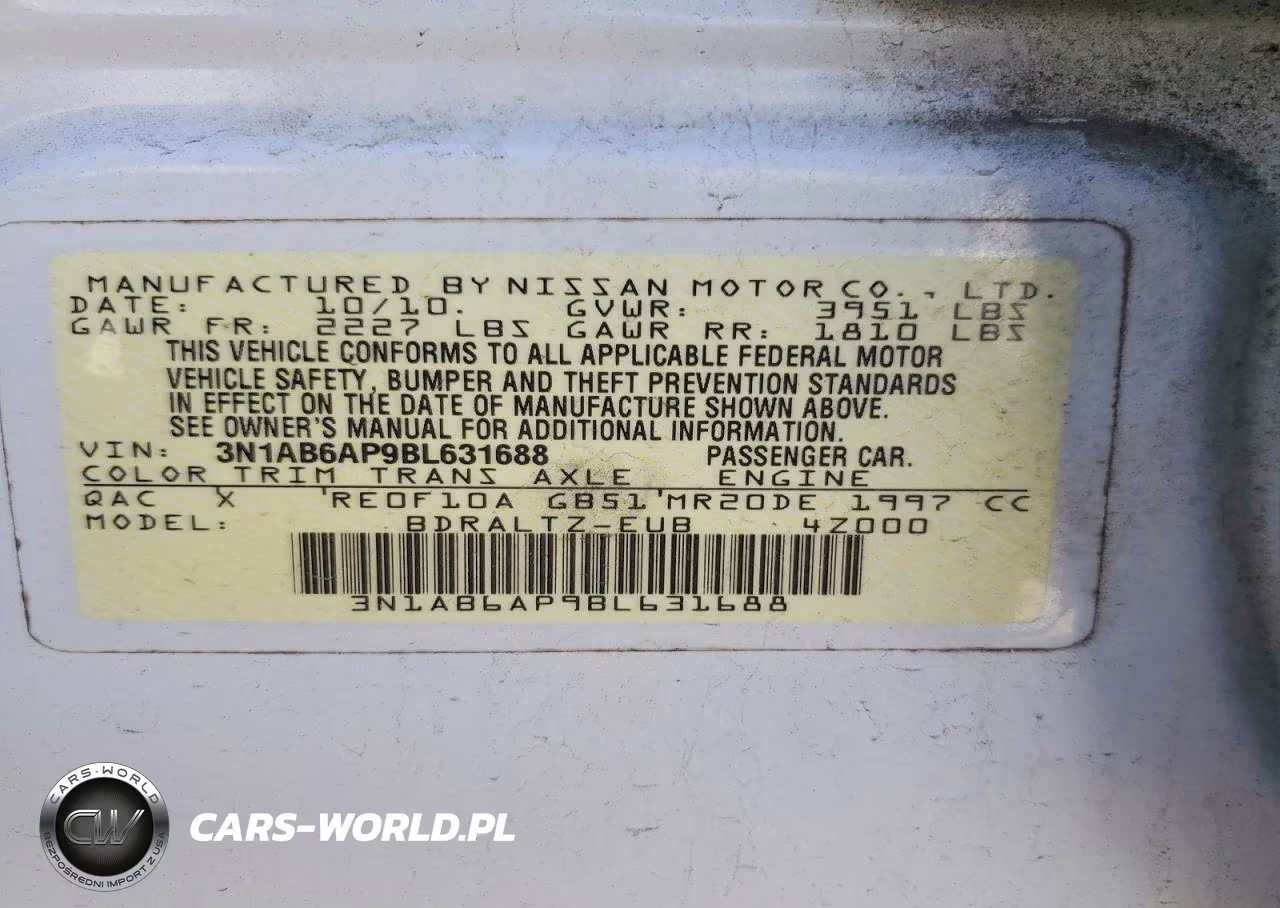 2011 Nissan Sentra 2.0 VIN:3N1AB6AP9BL631688 - 12