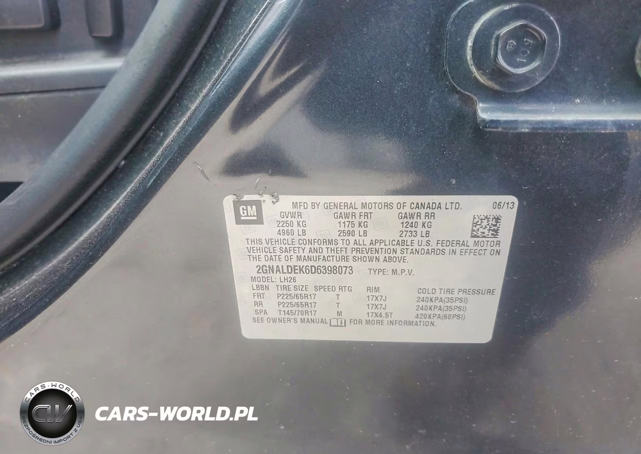 2013 Chevrolet Equinox Lt VIN:2GNALDEK6D6398073 - 13