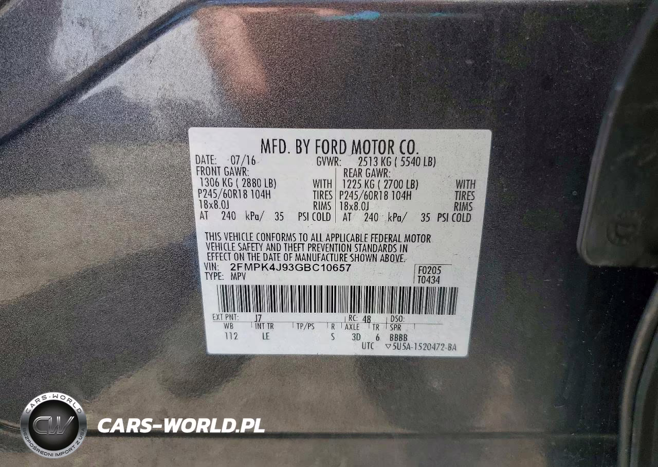 2016 Ford Edge Sel VIN:2FMPK4J93GBC10657 - 13
