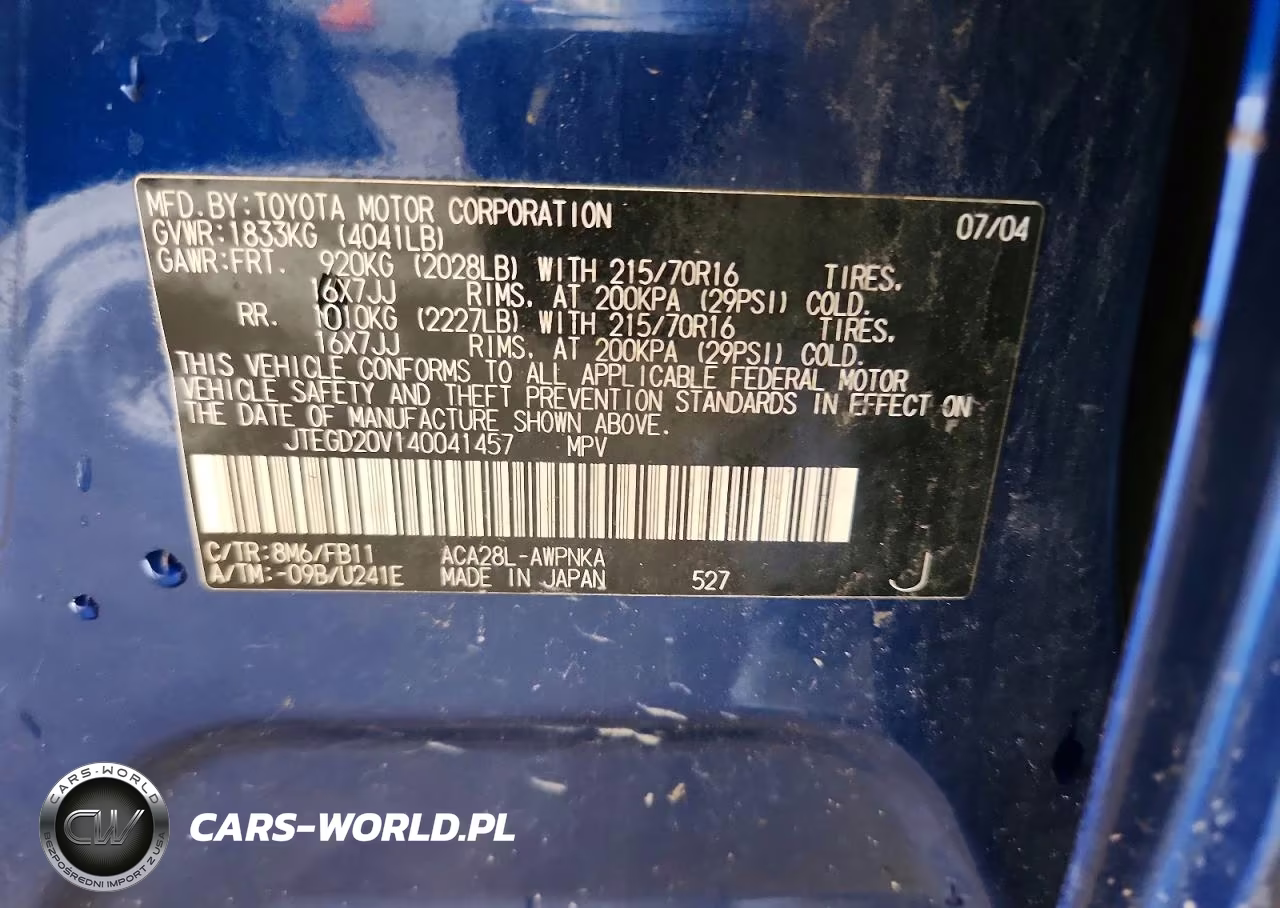 2004 Toyota Rav4 Base VIN:JTEGD20V140041457 - 13
