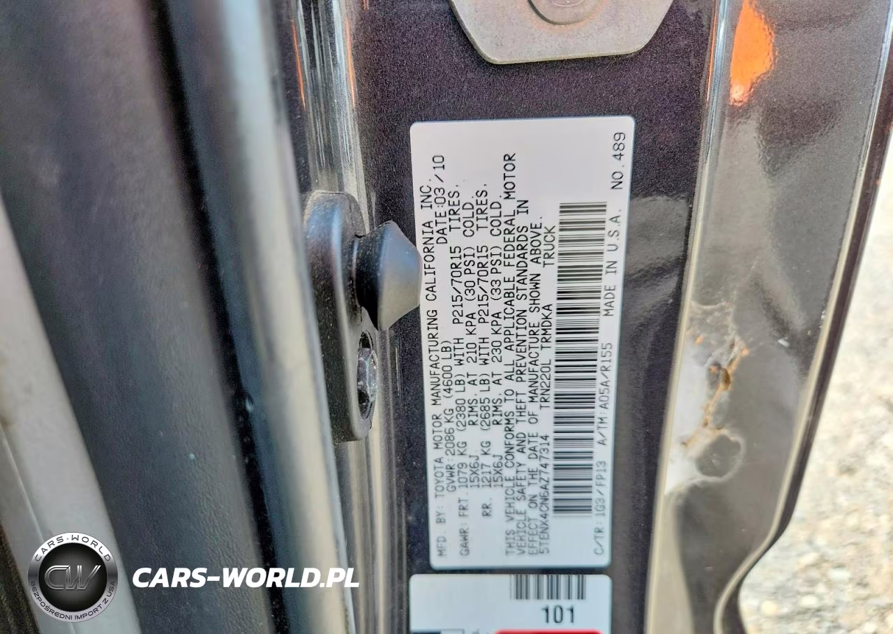 2010 Toyota Tacoma Base VIN:5TENX4CN6AZ747314 - 12