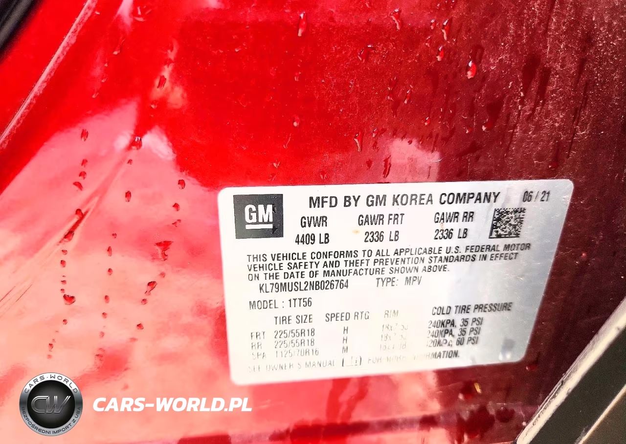 2022 Chevrolet Trailblazer Rs VIN:KL79MUSL2NB026764 - 13
