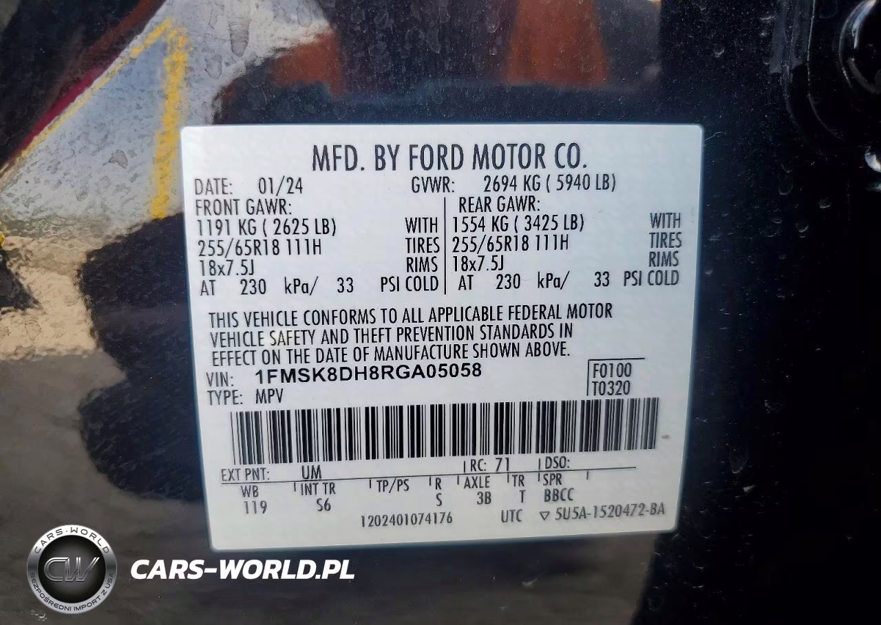 2024 Ford Explorer Xlt VIN:1FMSK8DH8RGA05058 - 13