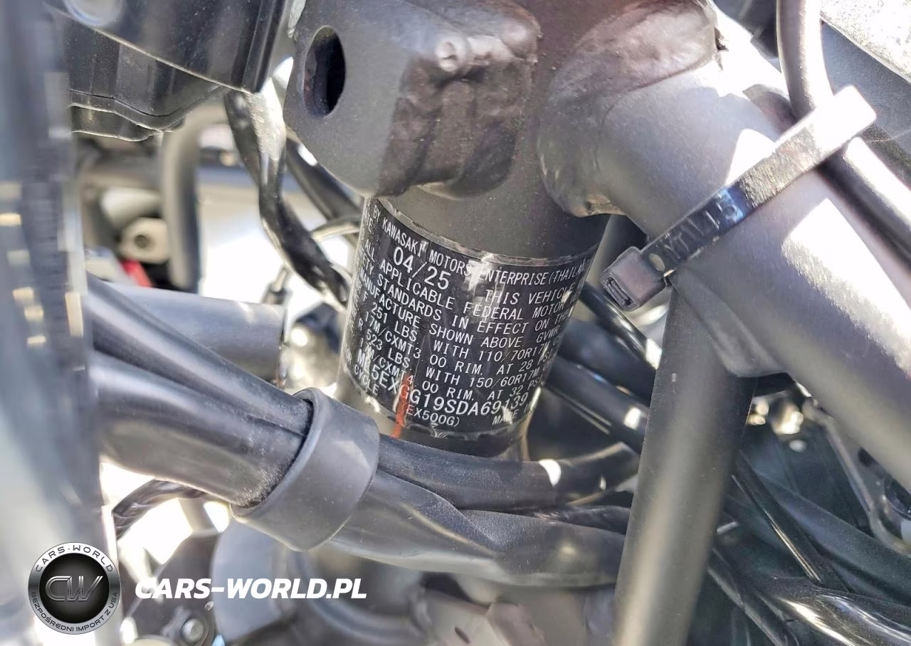 2025 Kawasaki Ex500 VIN:ML5EXGG19SDA69139 - 8