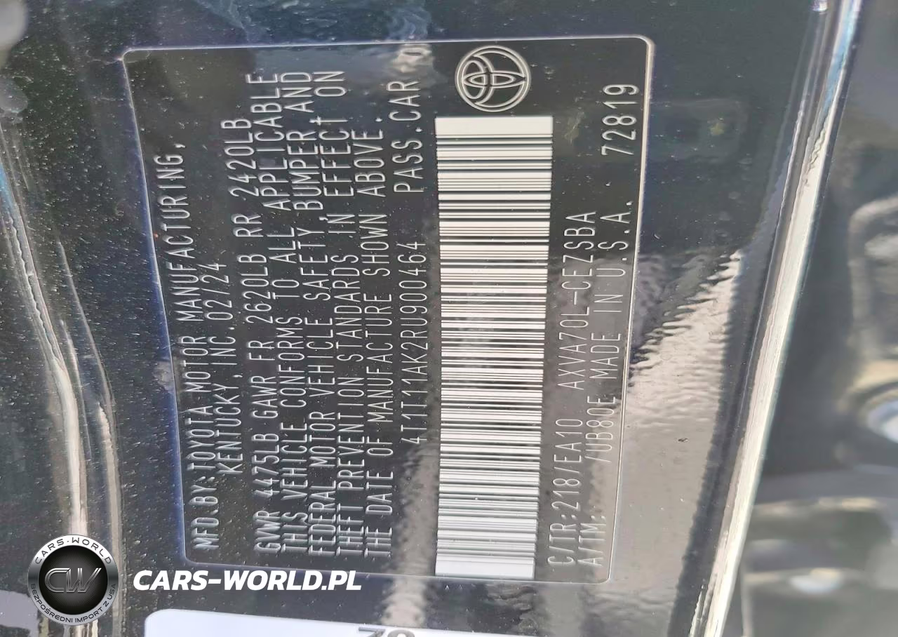 2024 Toyota Camry Se VIN:4T1T11AK2RU900464 - 12