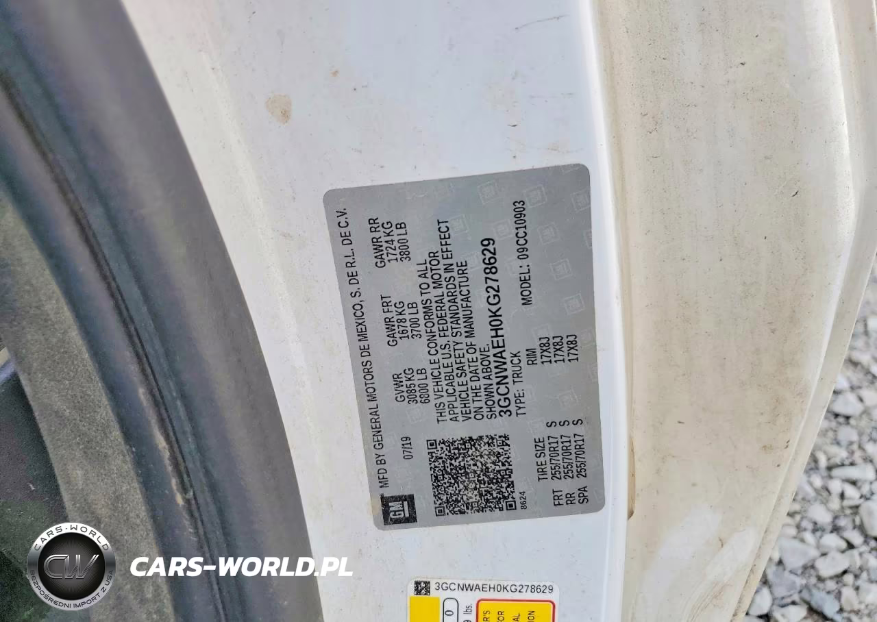 2019 Chevrolet Silverado C1500 VIN:3GCNWAEH0KG278629 - 12