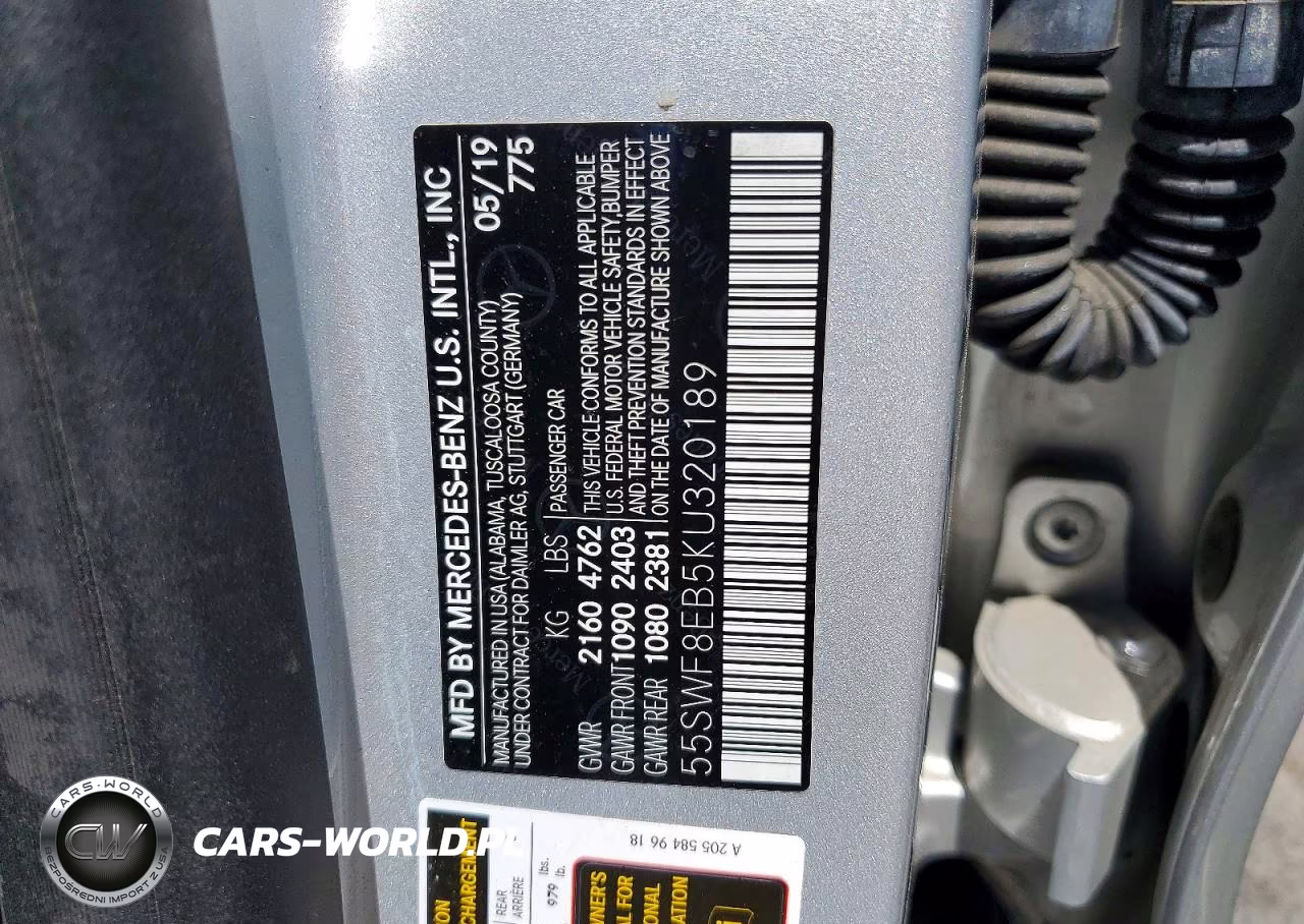 2019 Mercedes-Benz C 300 4Matic VIN:55SWF8EB5KU320189 - 12