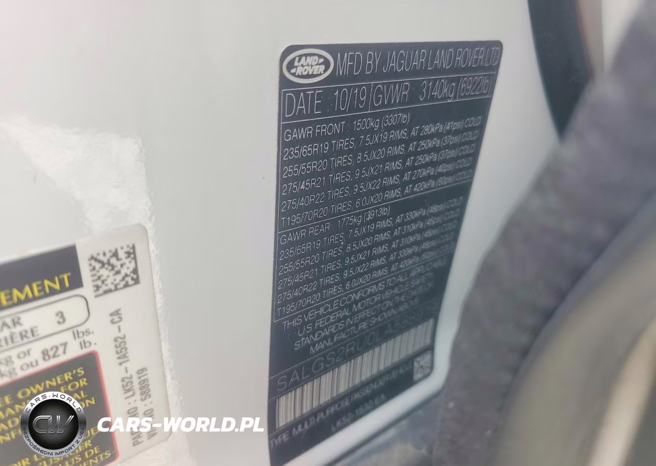 2020 Land Rover Range Rover Hse VIN:SALGS2RU0LA588919 - 13