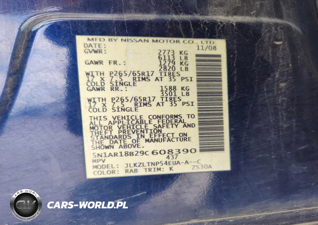 2009 Nissan Pathfinder S VIN:5N1AR18B29C608390 - 14