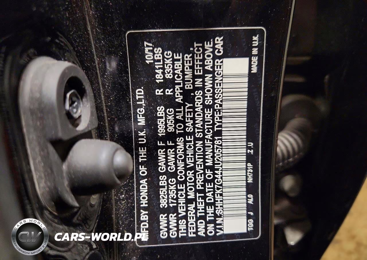 2018 Honda Civic Sport VIN:SHHFK7G44JU205781 - 13