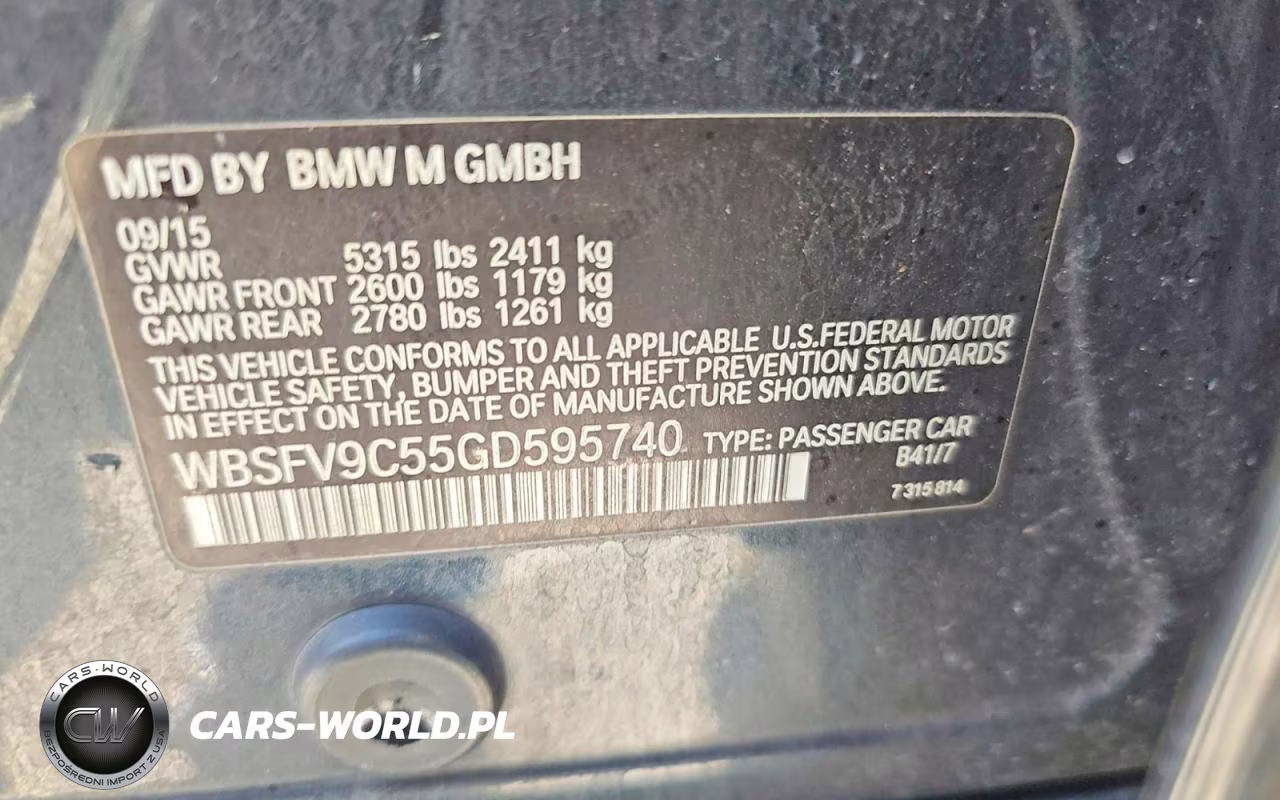 2016 BMW M5 VIN:WBSFV9C55GD595740 - 10