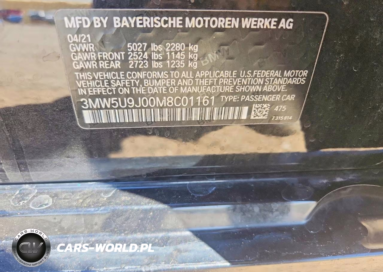 2021 BMW M340Xi VIN:3MW5U9J00M8C01161 - 12