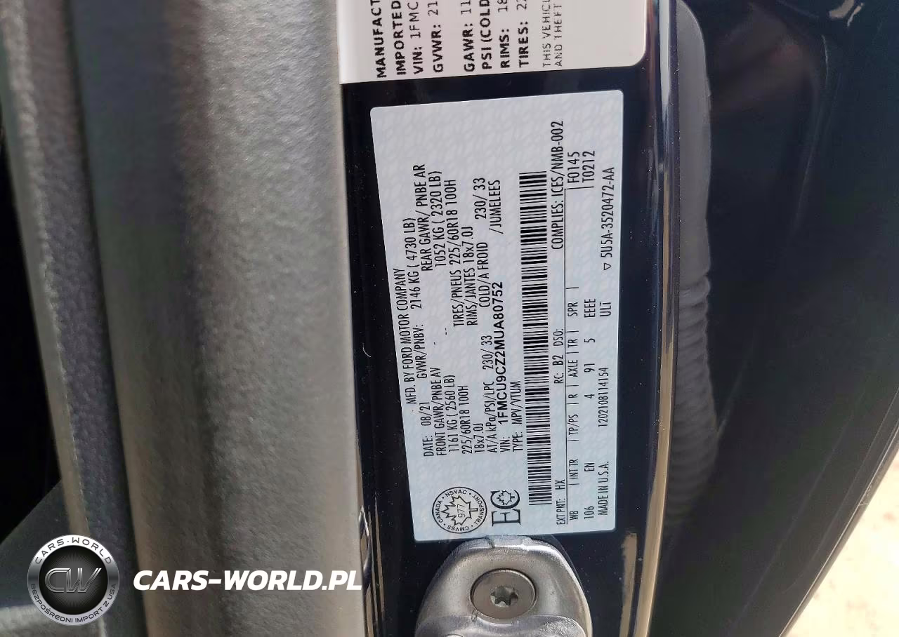 2021 Ford Escape Sel VIN:1FMCU9CZ2MUA80752 - 13