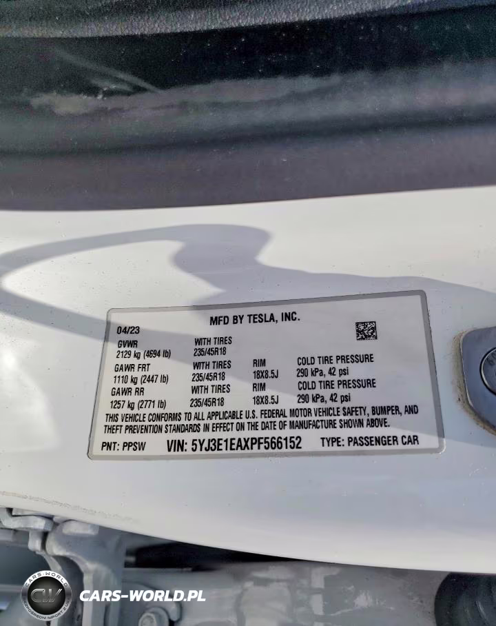 2023 Tesla Model 3 VIN:5YJ3E1EAXPF566152 - 12