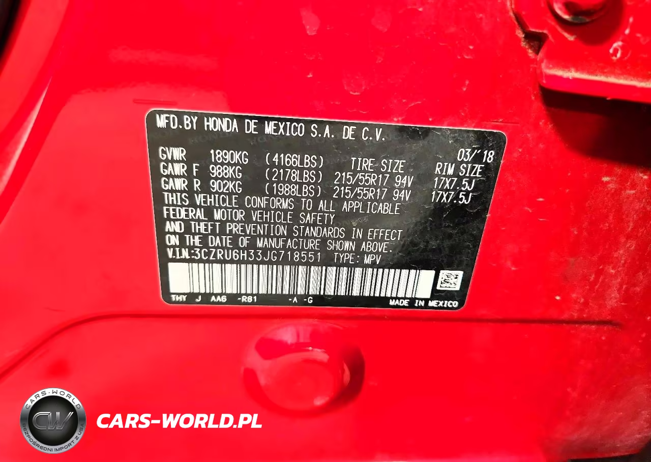 2018 Honda Hr-V Lx VIN:3CZRU6H33JG718551 - 13