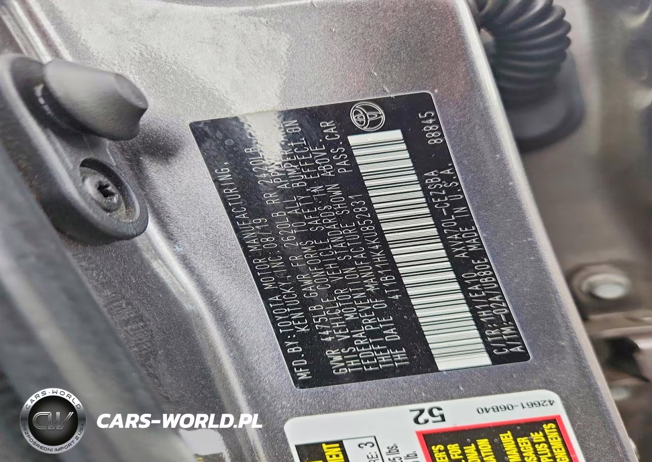 2019 Toyota Camry Se VIN:4T1B11HK4KU852831 - 12