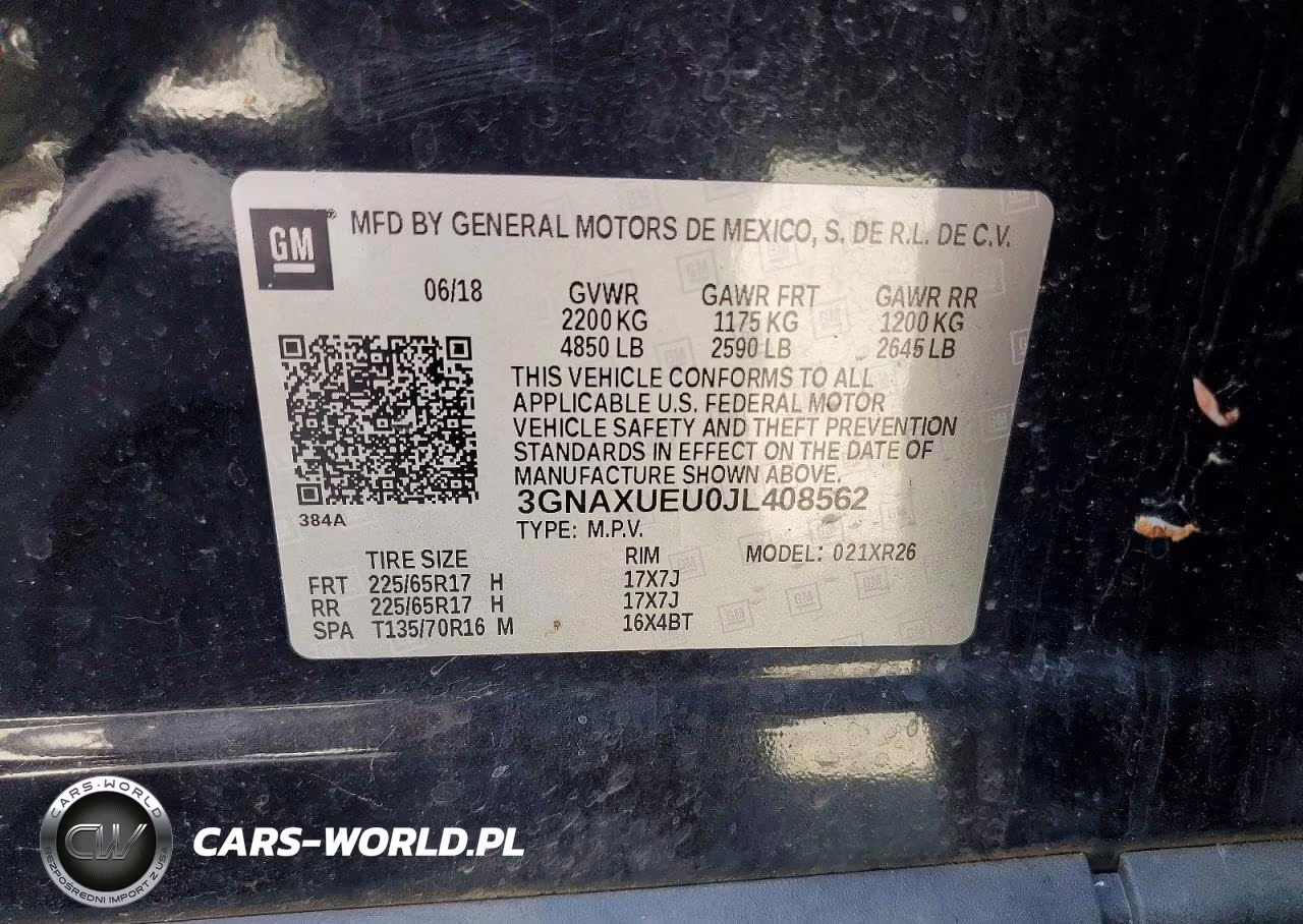 2018 Chevrolet Equinox Lt VIN:3GNAXUEU0JL408562 - 13