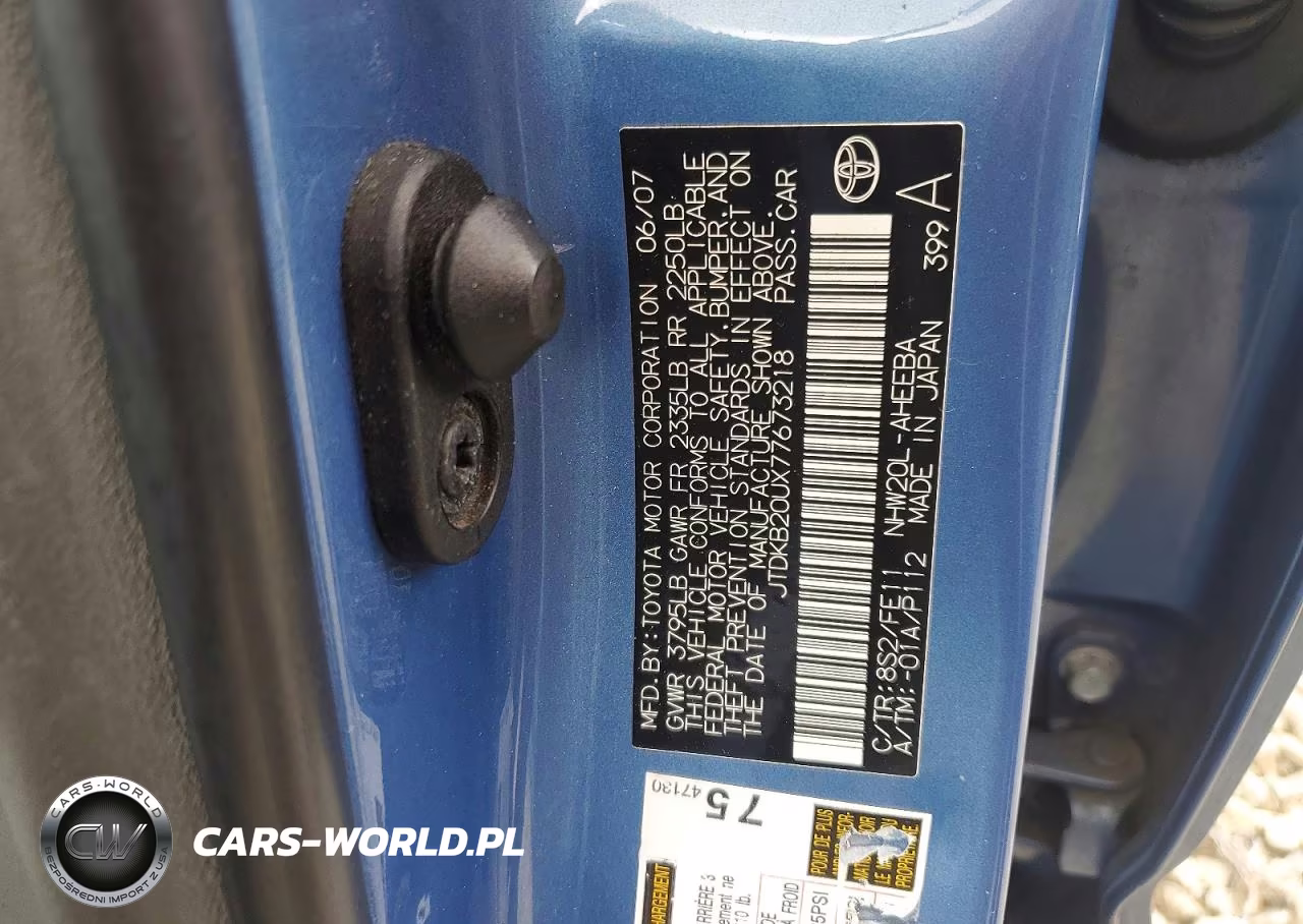 2007 Toyota Prius Base VIN:JTDKB20UX77673218 - 12
