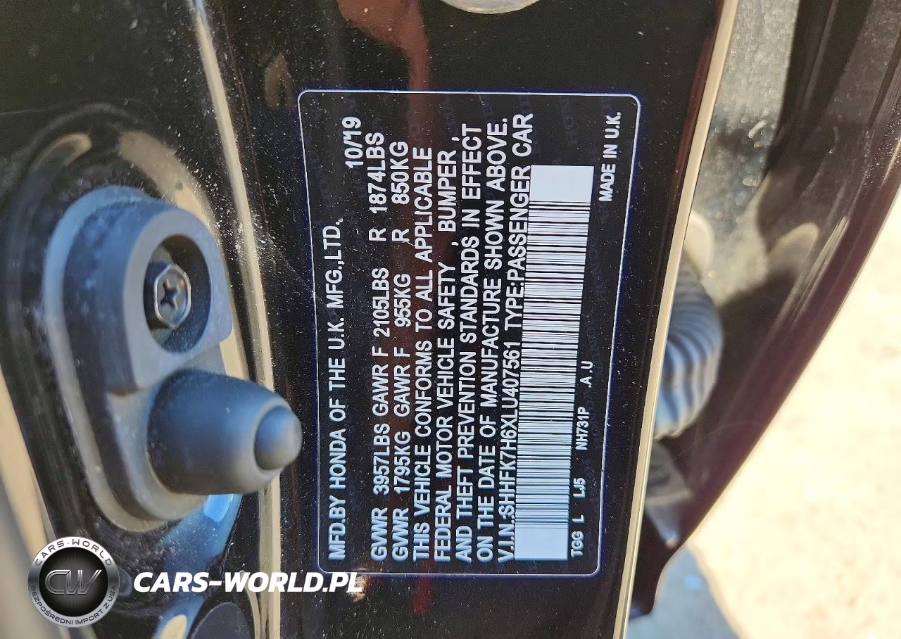 2020 Honda Civic Ex VIN:SHHFK7H6XLU407561 - 12