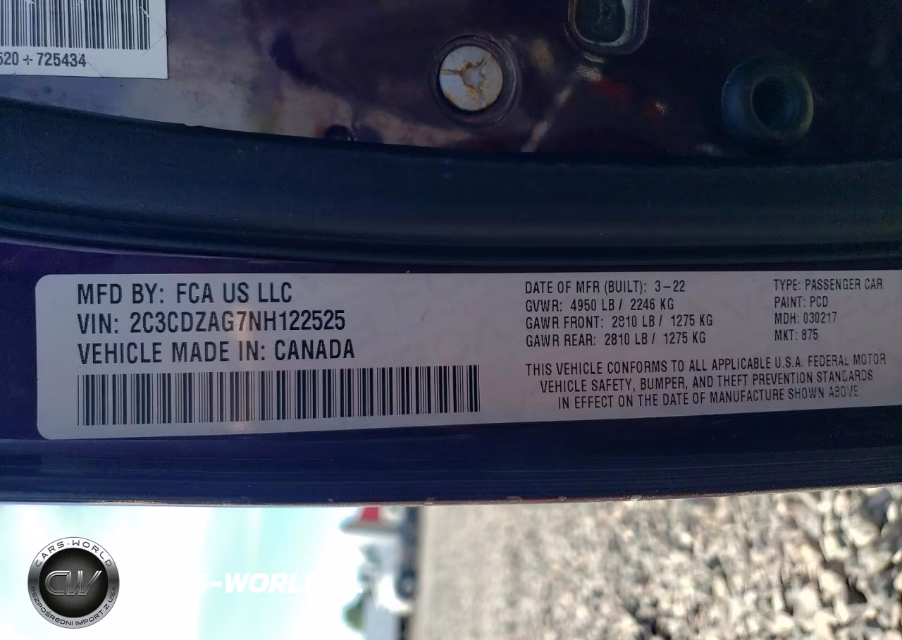 2022 Dodge Challenger Sxt VIN:2C3CDZAG7NH122525 - 12