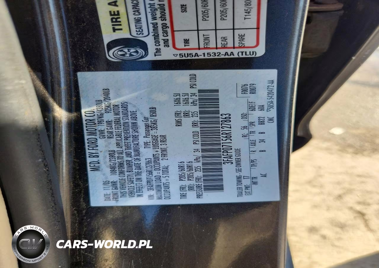 2006 Ford Fusion Se VIN:3FAFP07156R127863 - 12