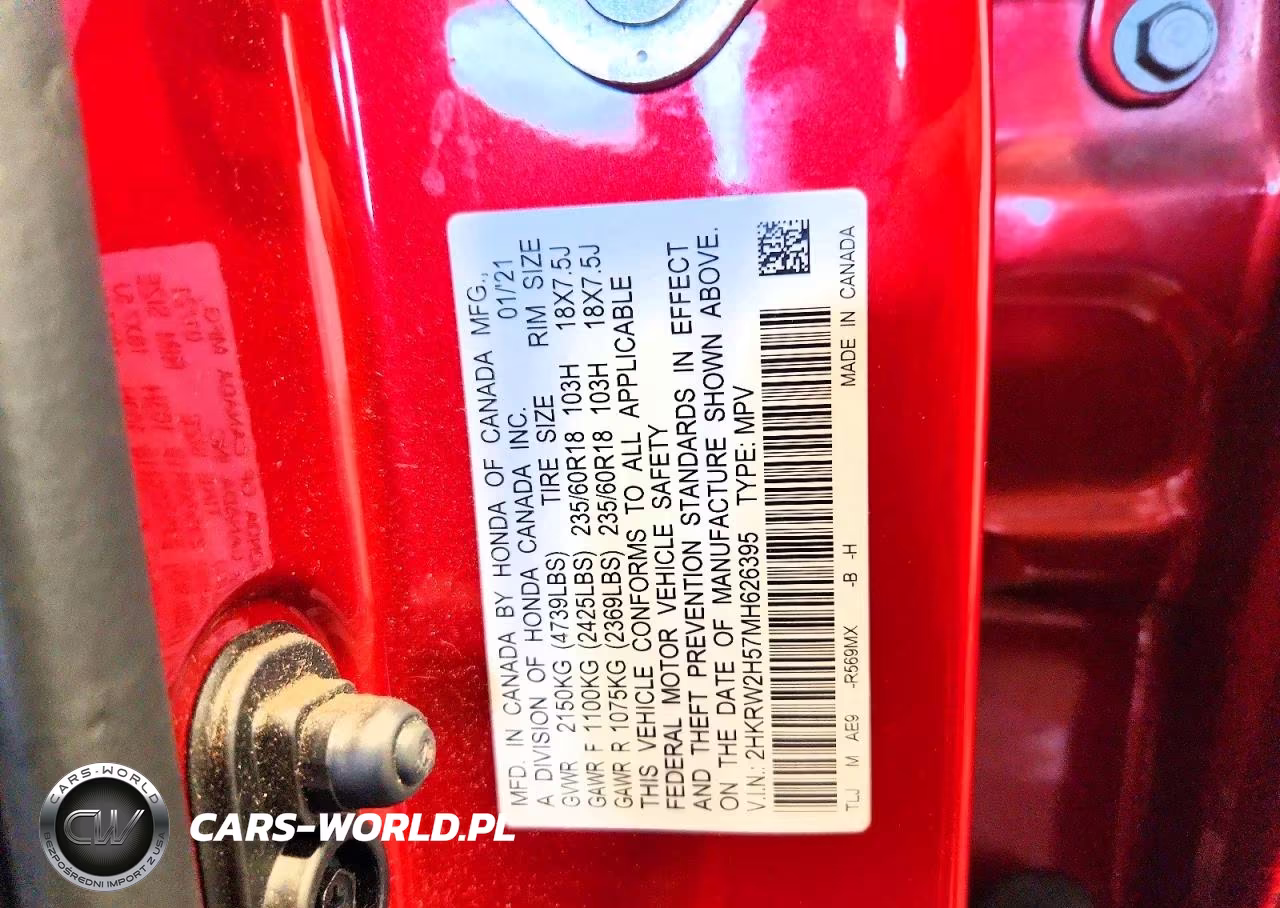2021 Honda Cr-V Ex VIN:2HKRW2H57MH626395 - 14
