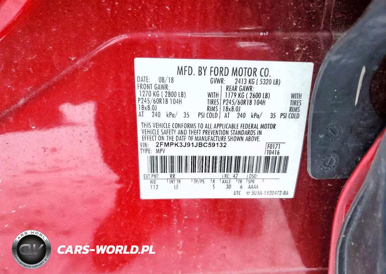2018 Ford Edge Sel VIN:2FMPK3J91JBC59132 - 12