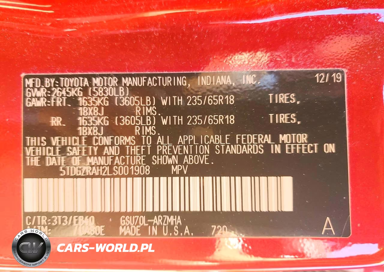 2020 Toyota Highlander Xle VIN:5TDGZRAH2LS001908 - 14