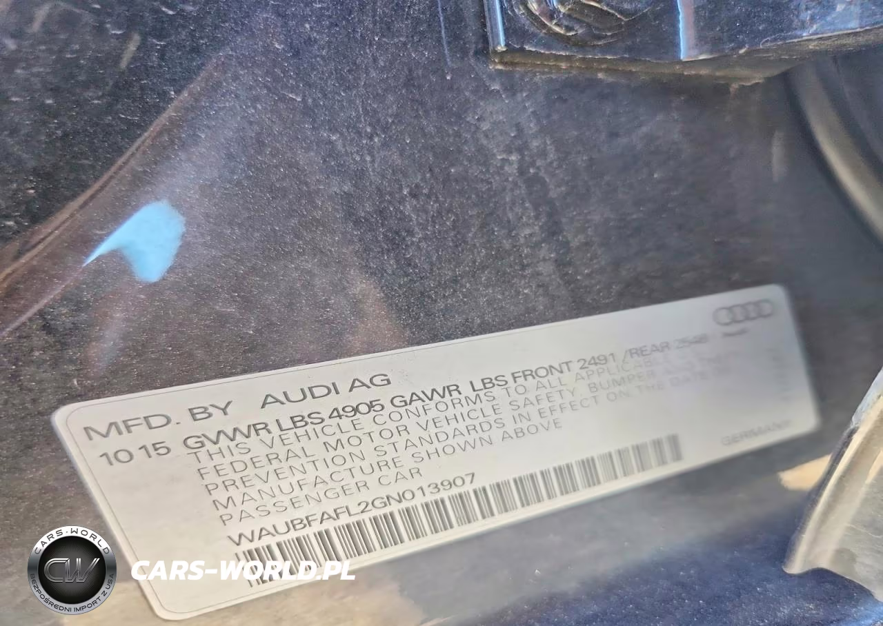 2016 Audi A4 Premium S-Line VIN:WAUBFAFL2GN013907 - 12