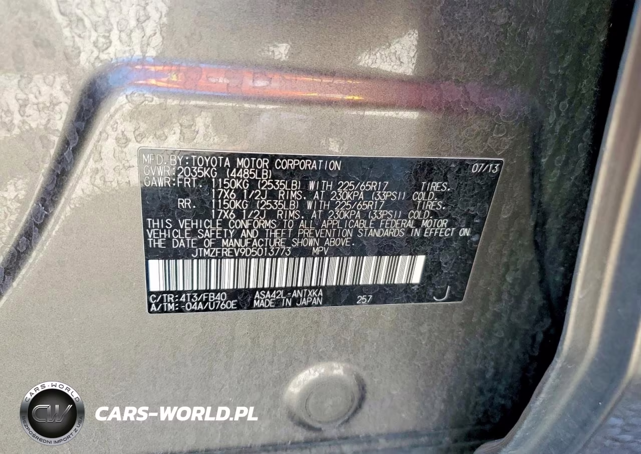 2013 Toyota Rav4 Le VIN:JTMZFREV9D5013773 - 12