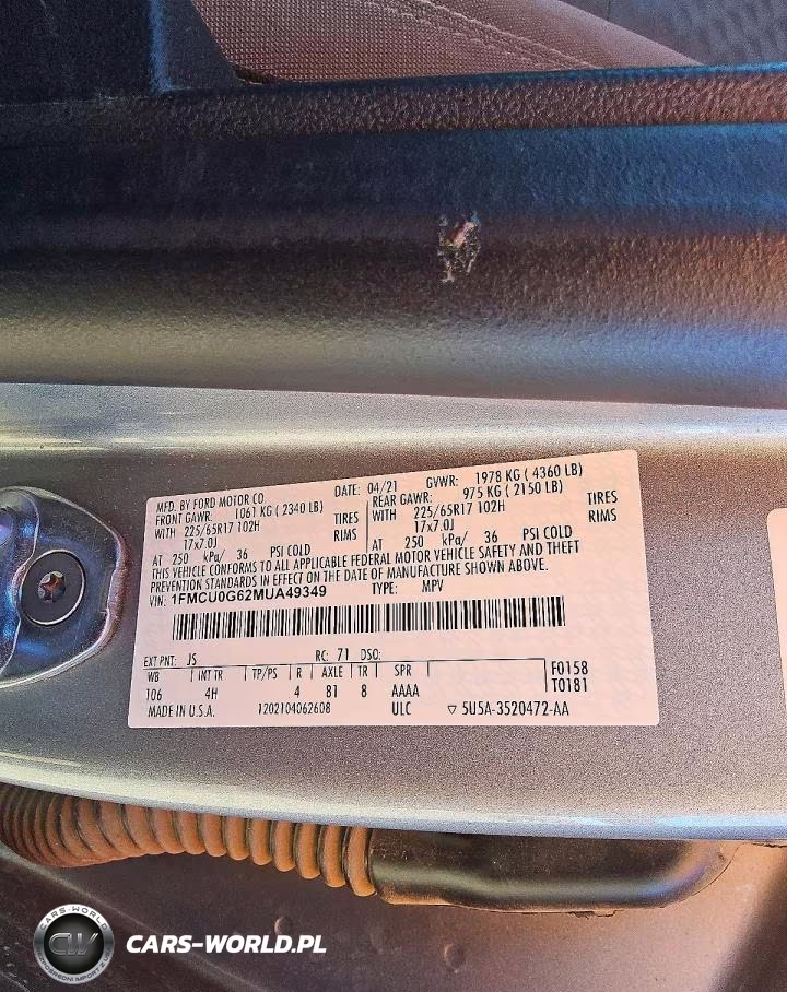 2021 Ford Escape Se VIN:1FMCU0G62MUA49349 - 13