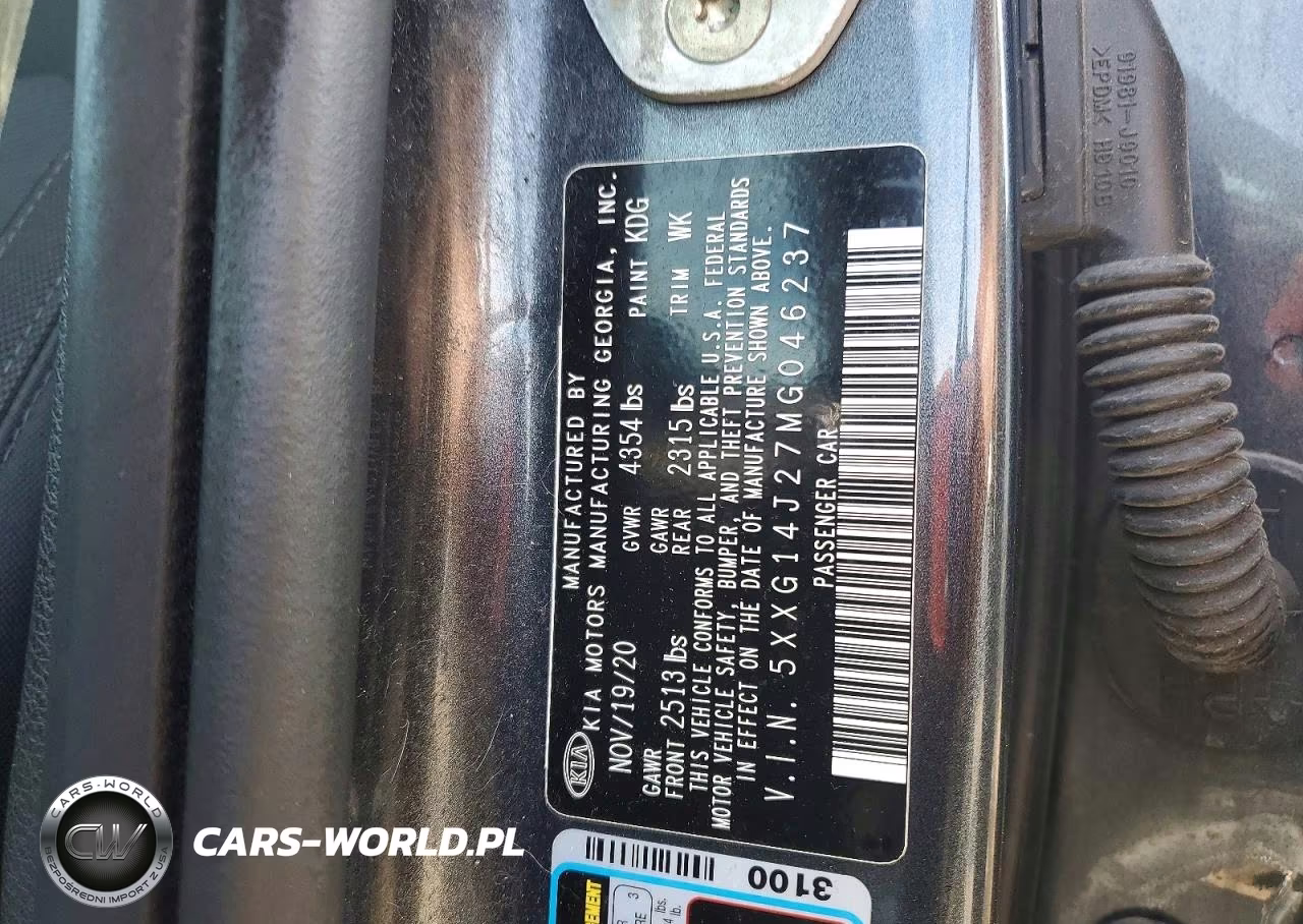 2021 Kia K5 Lxs VIN:5XXG14J27MG046237 - 13