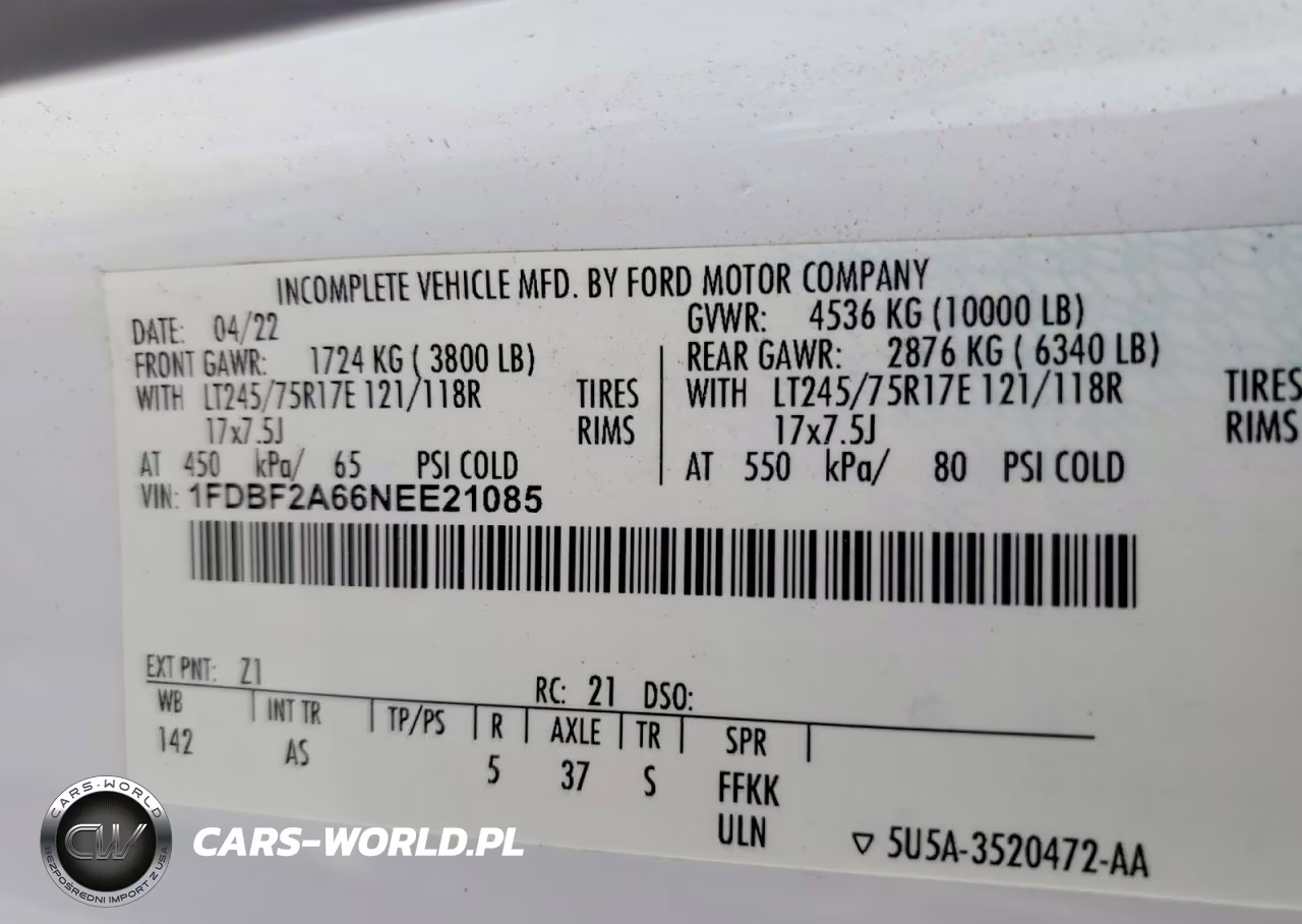 2022 Ford F250 Super Duty Dump Truck VIN:1FDBF2A66NEE21085 - 14