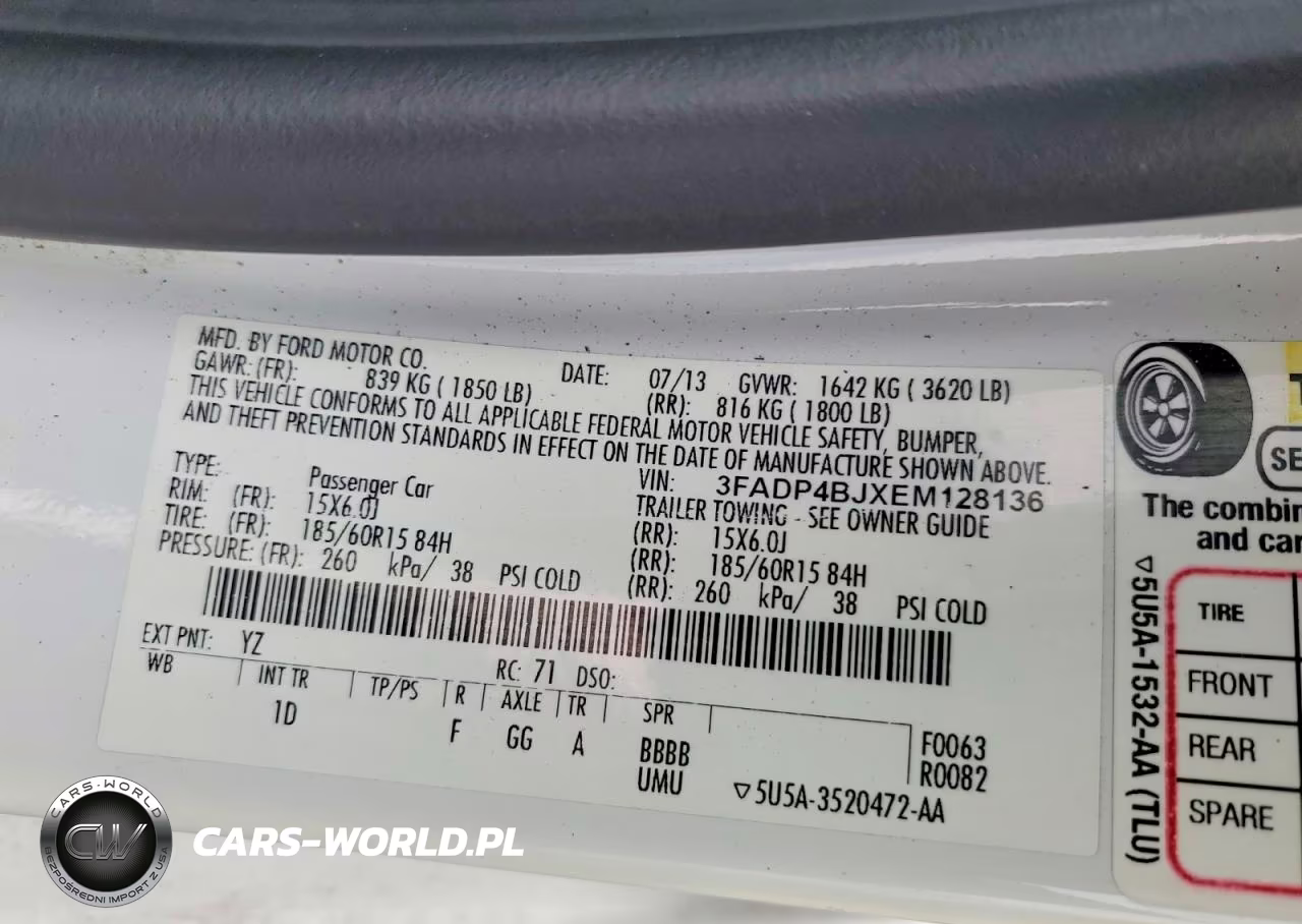 2014 Ford Fiesta Se VIN:3FADP4BJXEM128136 - 12