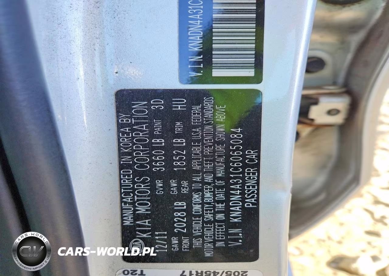 2012 Kia Rio Sx VIN:KNADN4A31C6065084 - 12